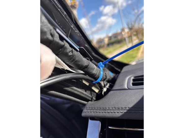 Use cable ties to secure the wiring.