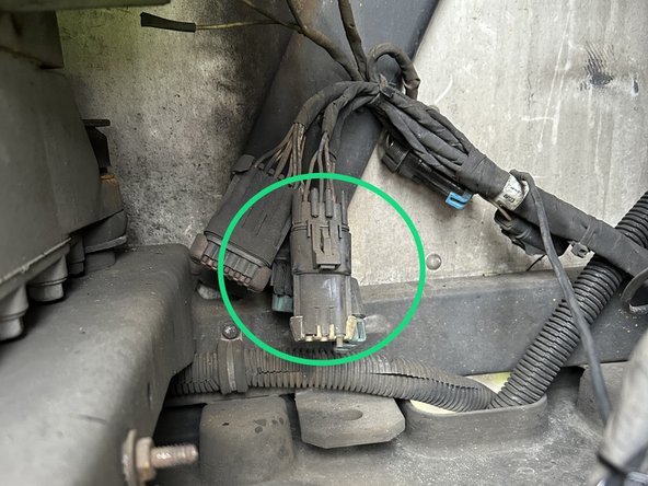 Locate the connection point for the refrigeration unit controller.
