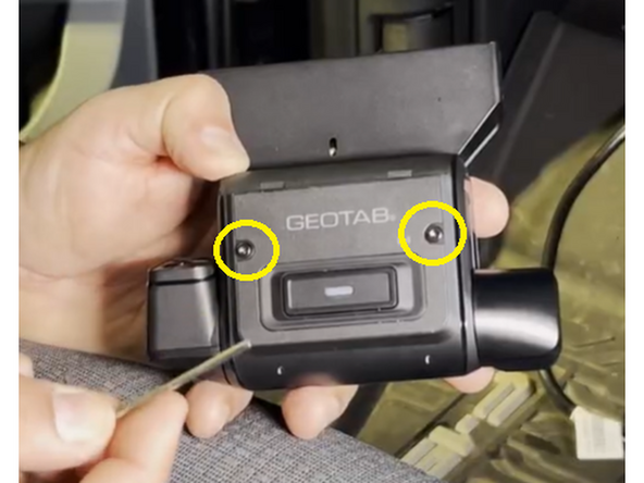 Pre-loosen the screws on the camera using the provided Allen key so you can adjust the angles of the front and driver cameras.