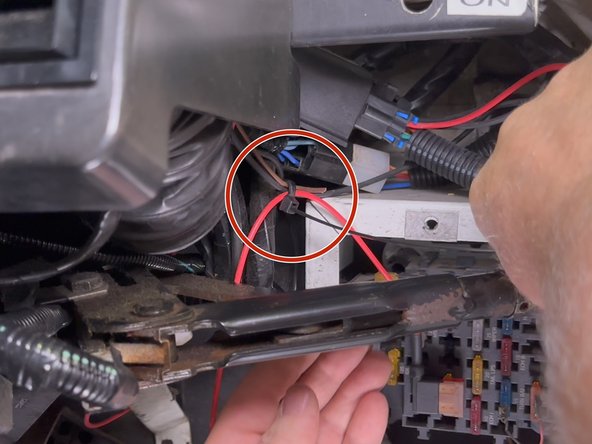 Secure the Red constant power wire with cable ties.