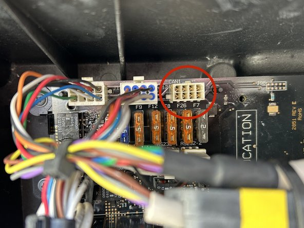 Locate the connection point for the refrigeration unit controller.
