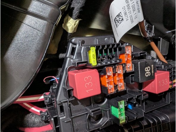To establish an ignition signal, connect the fuse tap harness to fuse slot 217.