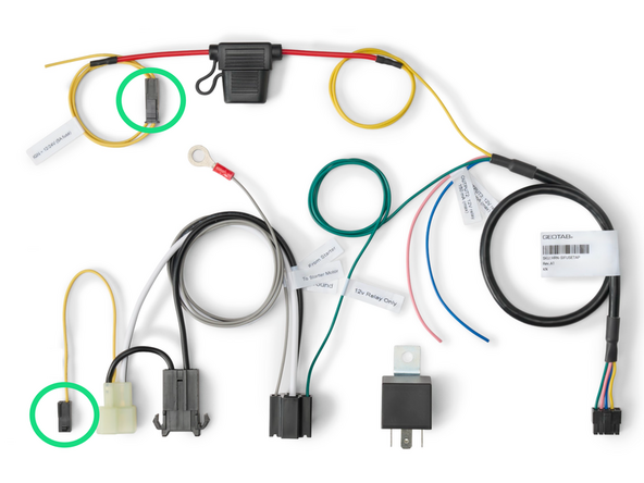 If the HOT side of the Fuse Interrupter is on a switched ignition source, proceed to connect the Black molex connector (Yellow wire) from the HRN-SIFUSETAP harness to the Black molex connector from the Fuse Interrupter connection point (2-pin white molex connector).