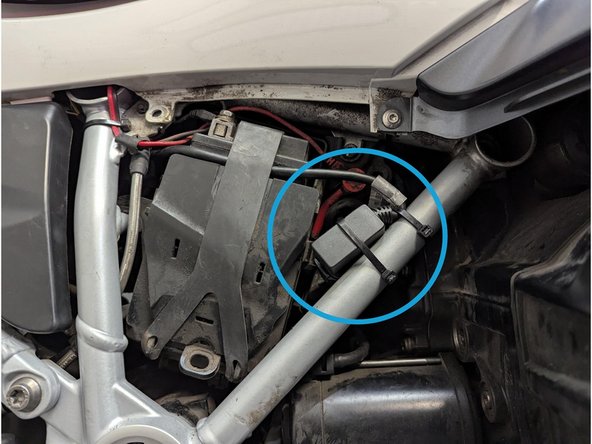 Secure the connection with a cable tie.