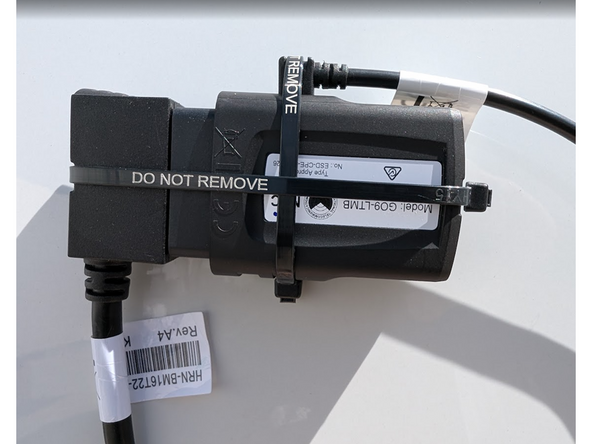 Plug the IOX into the GO device and secure it with a cable tie.