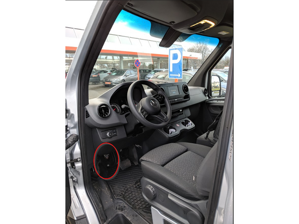 Locate the OBD-Port below the steering wheel in the driver’s footwell.