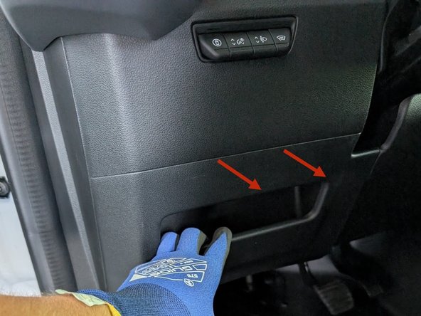 Pull the panel and remove the cover from the fuse-box carefully.