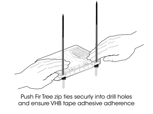 Ensure the mounting surface is clean. It is recommended to use Isopropyl Alcohol to prepare the surface.