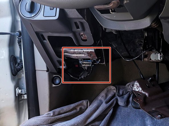 Locate  &amp; remove the OEM OBDII connector from its OEM location.