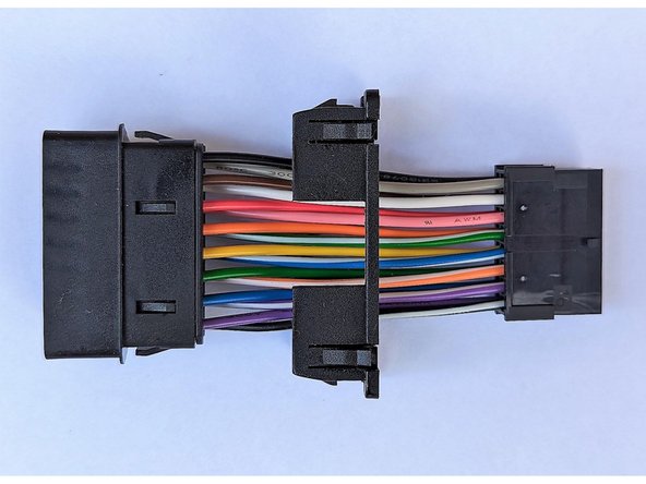 Refer to the HRN-GS16K22 Standard 16-Pin T-Harness Kit installation guide.