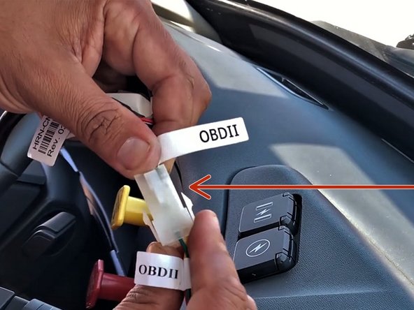 Connect the HRN-CE10K2 to the HRN-CM24Y1 custom harness adapter.