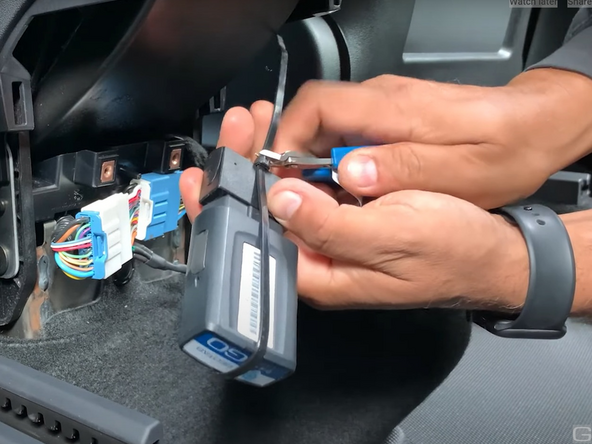 Secure the connection with a cable tie, and trim any excess.