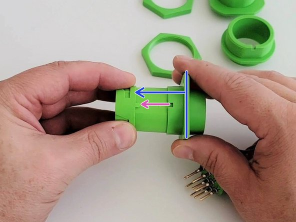 Slide the adapter required for your application onto the connector housing.