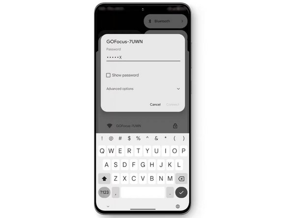 The default Wi-Fi password is the reverse of the serial number found on GO Focus.  Please note this is case-sensitive and must be in all caps. (For example, for serial number AB123456, the password is 654321BA)