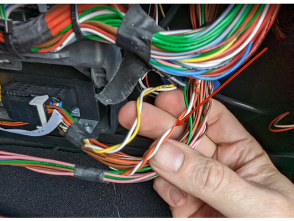 Connect the IOX-CAN to the orange and white twisted pair.