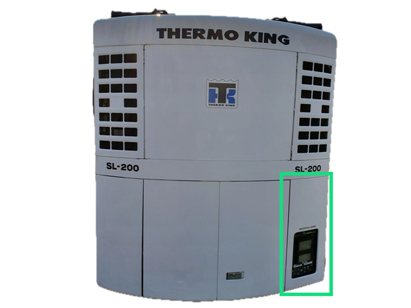 The connection point for the refrigeration unit controller will be located behind the right compartment inside the electrical cabinet.