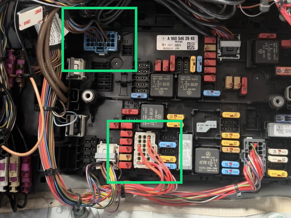 Using a digital multimeter locate the following: