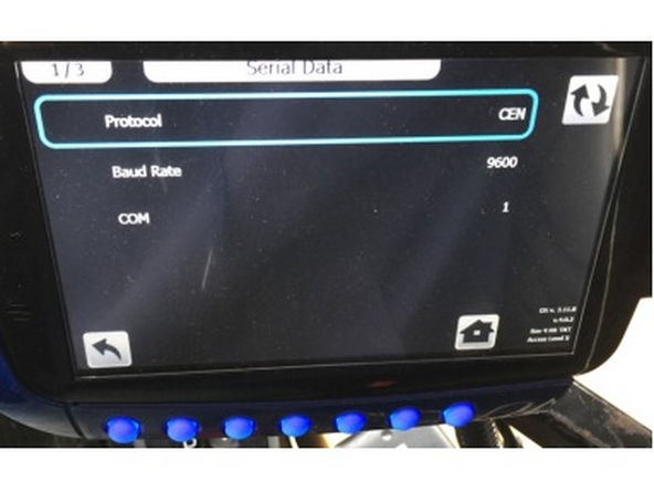 From “Main Menu”, select “Communications” and “Serial Data”.