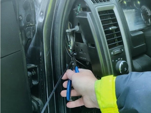 Use a cable tie to secure the cable and trim any excess tie.