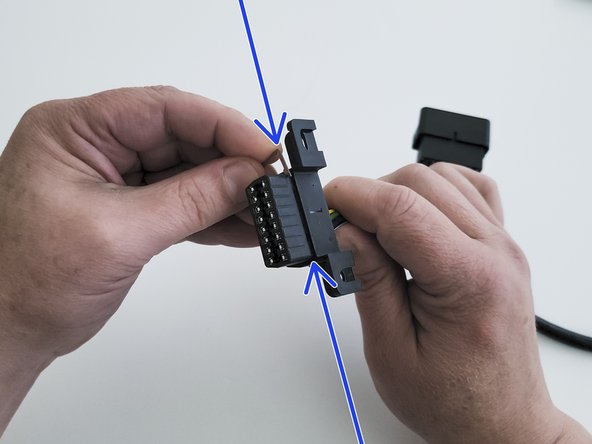 Install  adapter #1 onto the connector housing.