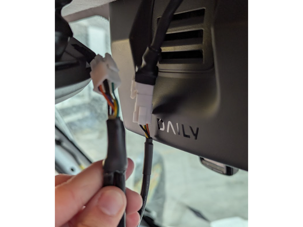 Connect the white HRN-CCCACIT female connector to the original vehicle harness that was disconnected in the previous step.