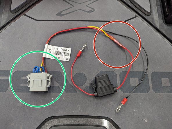 Prepare the HRN-RW03K4 harness as required (this harness comes with installation consumables in the HRN-RW03K4 kit).