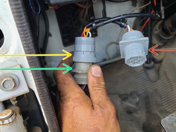 Connect the OEM 6 pin diagnostic connector into the HRN-DS06T2 harness.