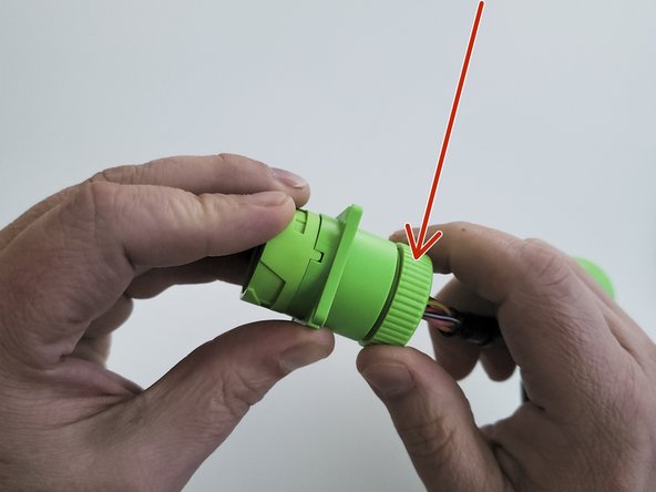 Once the cartridge is inserted into the connector housing, it should appear flush with the housing.