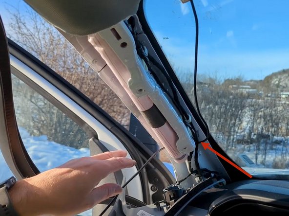 Ensure you route the cable behind any obstruction, such as the airbag, so that the cables do not interfere with deployment.