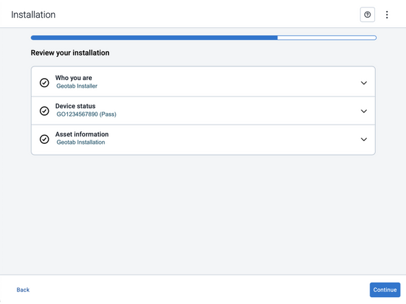 Review details by clicking or tapping on any section. If needed, update or refresh any captured information.