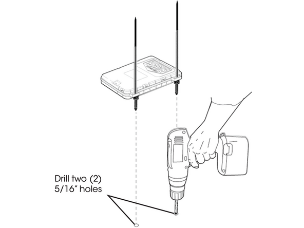Insert the cable ties and use them as a guide to mark where you will need to drill your holes.