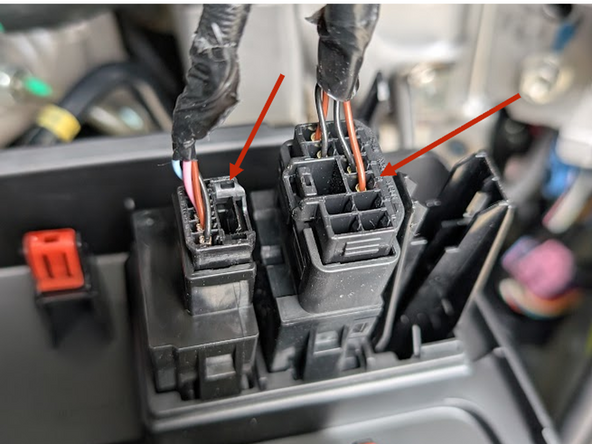 Disconnect the plugs from the two switches in this panel