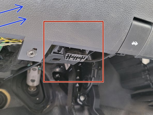 Locate  &amp; remove the OEM OBDII connector from its OEM location.