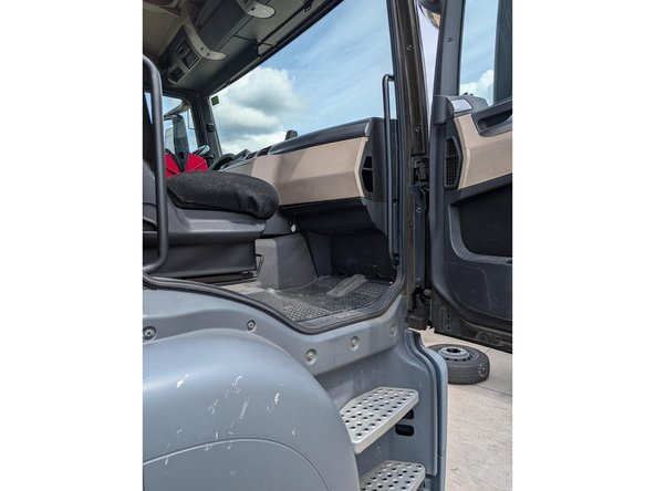 Access vehicle's fuse box is located on the passenger side.