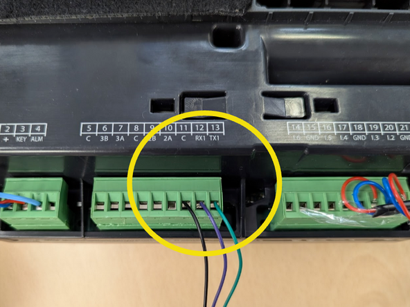 Secure wiring with cable ties as needed.