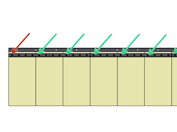 Place the 1st Strip onto the 1st Stud.