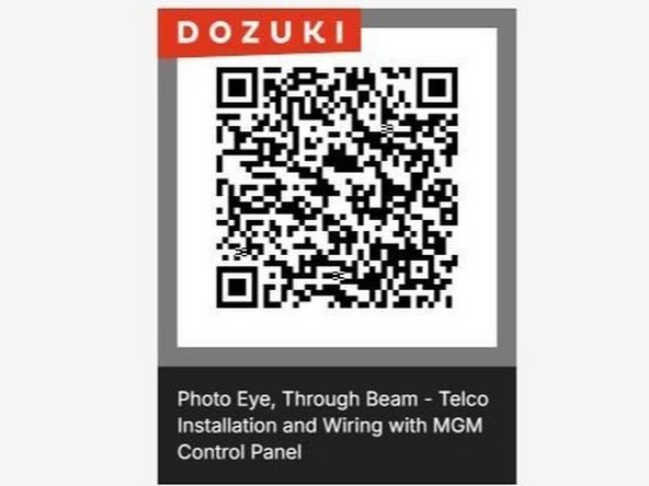 First check that the photo-eyes are aligned and that the lights on the devices are on and acknowledging when the eyes are blocked and unblocked.