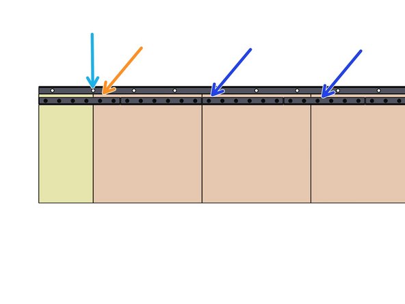 Install successive Strips on the next Studs.