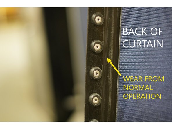 They also function to keep the curtain retained in the vertical tracks both statically, and dynamically.