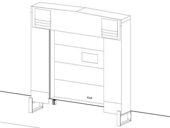 Using tacks or nails, temporarily pin the Top Face Curtain to the Top Frame through the curtain into the front face of the Top Frame.
