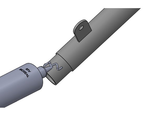 Apply a bead of BioSeal RTV Silicone around each telescoping joint before assembling.