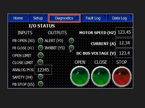 The "Diagnostics" Tab