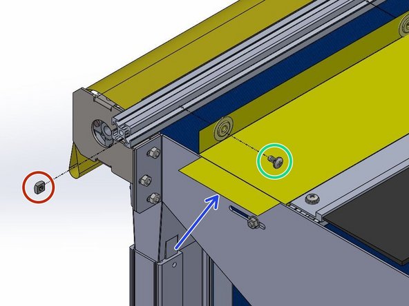 The Last Step is to Mount the Vinyl Panel, through the Grommets, to the Back of the 30mm Rail on your Goff's Door Header.