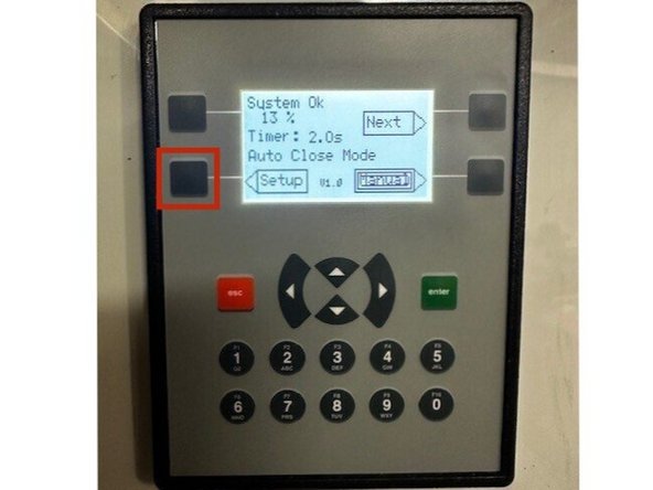 On the front of the control panel, you will see a User-Interface.