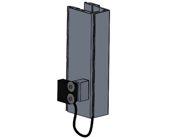 Align the Back of the Sensor Mounting Bracket with the Back of the Track