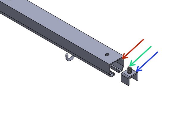 To install the Stop Bracket onto the First or Last Section of Track: