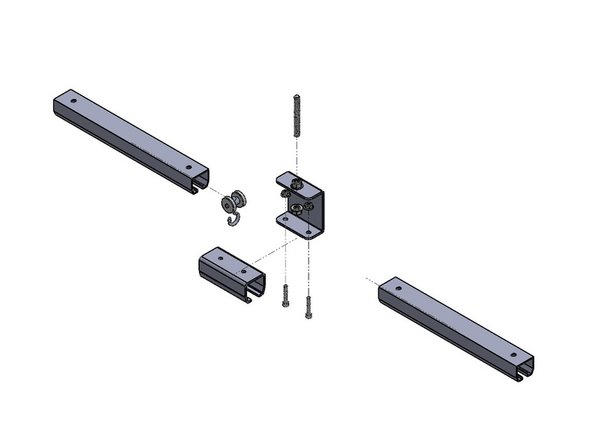 Insert a Track section into the Connector until the holes align.