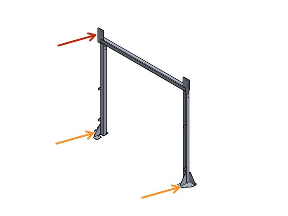 Stand the Post and Beam Assembly upright.