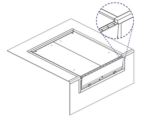 Check if the deck is flush with the pit's frame.