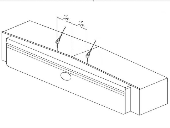Install two Eye Screws with the Aircraft Cable through the Angle Trim and into the Head Frame 12&quot; off center.